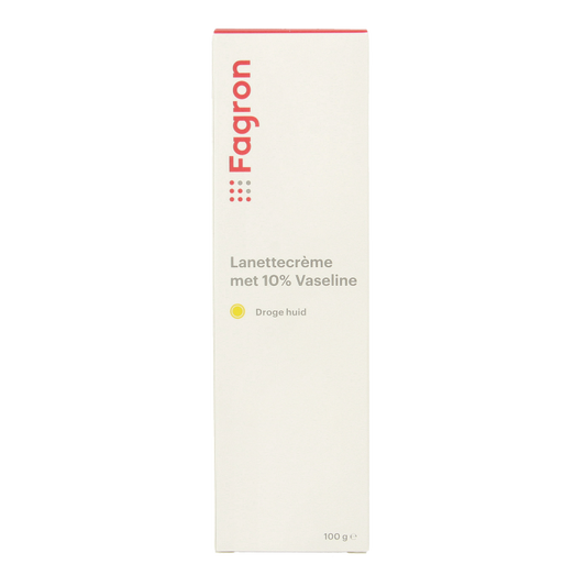 Fagron Lanettecreme 10% vaseline met doosje 100 Gram