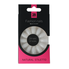 2B Nails natural stiletto 24.00 Stuks