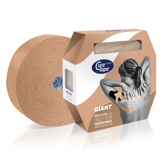 Cure Tape Kinesiotape giant beige 31.5m x 5cm 1 Stuks