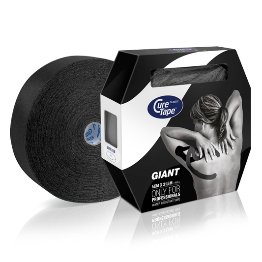 Cure Tape Kinesiotape giant zwart 5cm x 31.5m 1 Stuks