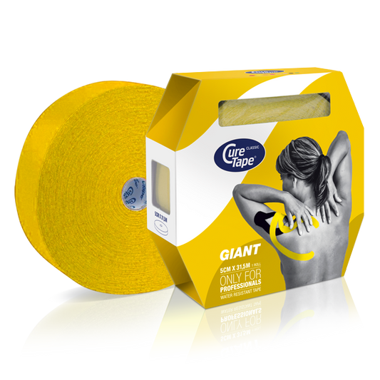 Cure Tape Kinesiotape giant geel 5cm x 31.5m 1 Stuks