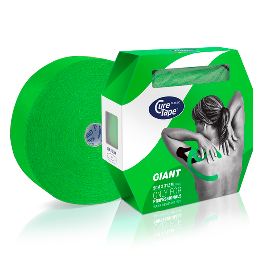 Cure Tape Kinesiotape giant groen 5cm x 31.5m 1 Stuks