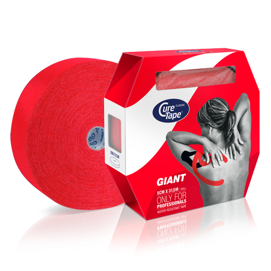 Cure Tape Kinesiotape giant rood 5cm x 31.5m 1 Stuks