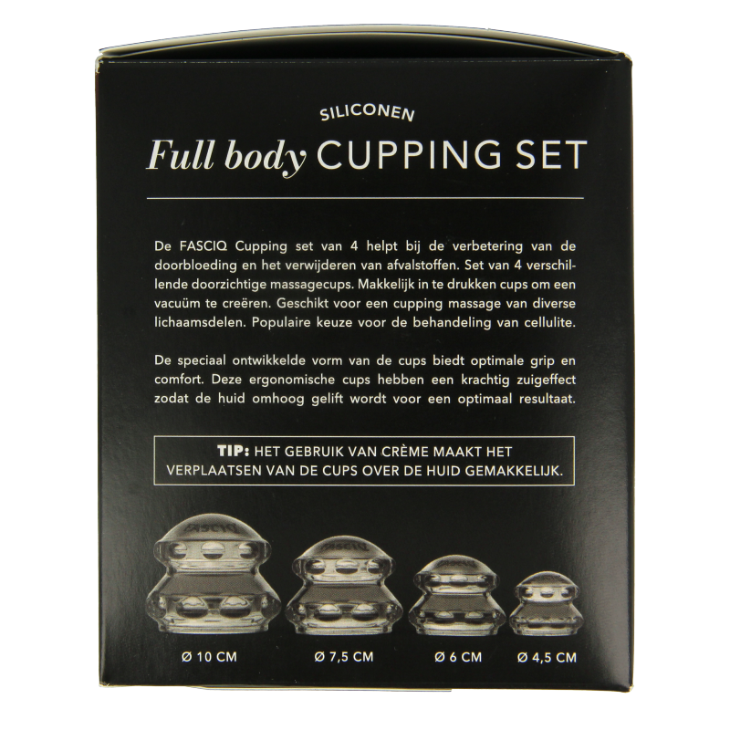 FASCIQ Full body cupping set 4 Stuks