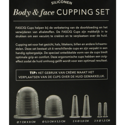 FASCIQ Body & face cupping set 6 Stuks