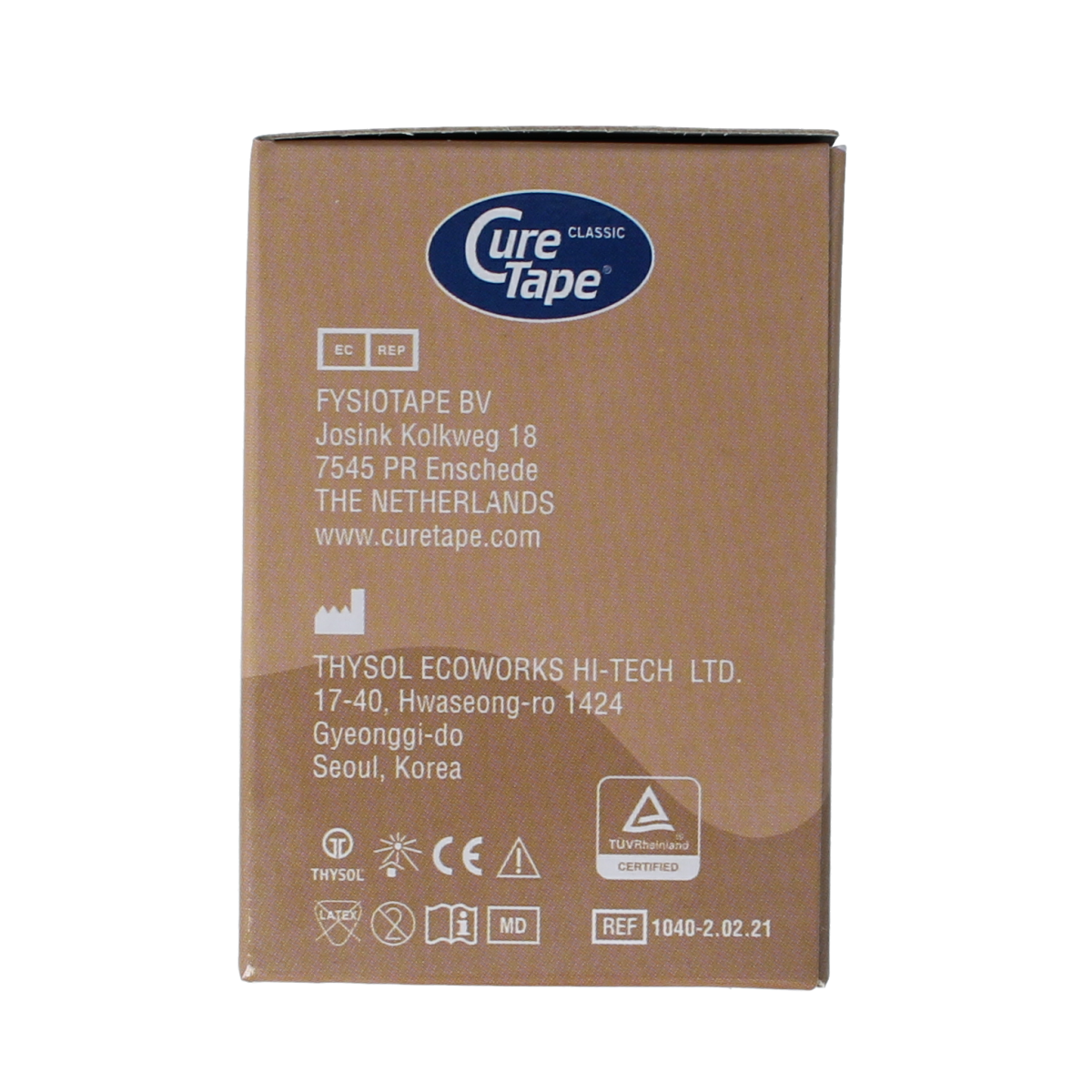 Cure Tape Kinesiotape 2.5cm x 5mtr beige 2.00 Stuks