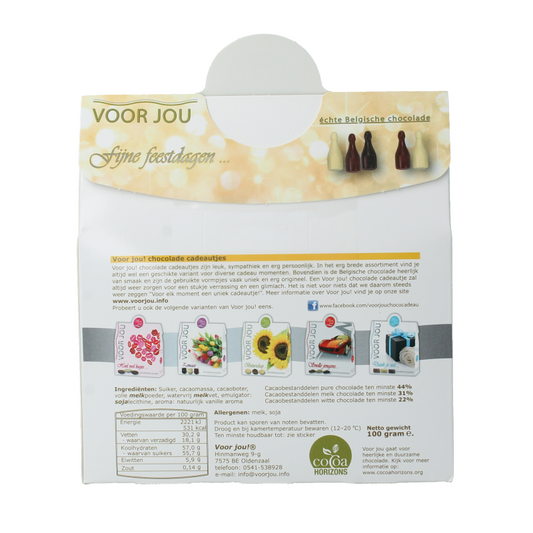 Voor Jou! Wensdoosje trendy fijne feestdagen 100 Gram