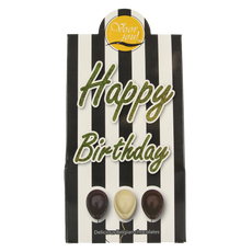 Voor Jou! Cadeau doos black & white happy birthday 100.00 Gram