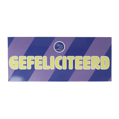 Voor Jou! Wensreep melkchocolade gefeliciteerd 70.00 Gram