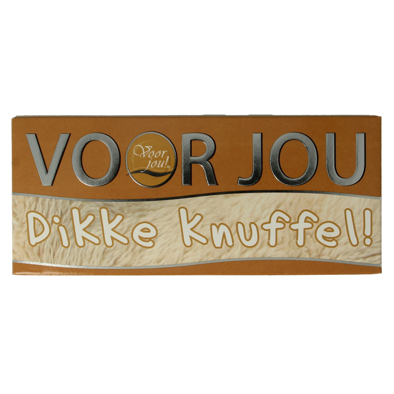 Voor Jou! Wensreep melkchocolade knuffel 70 Gram