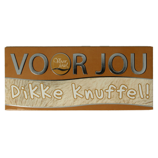 Voor Jou! Wensreep melkchocolade knuffel 70 Gram