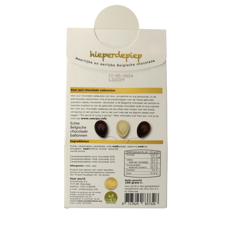 Voor Jou! Cadeau doos hieperdepiep 2 100 Gram