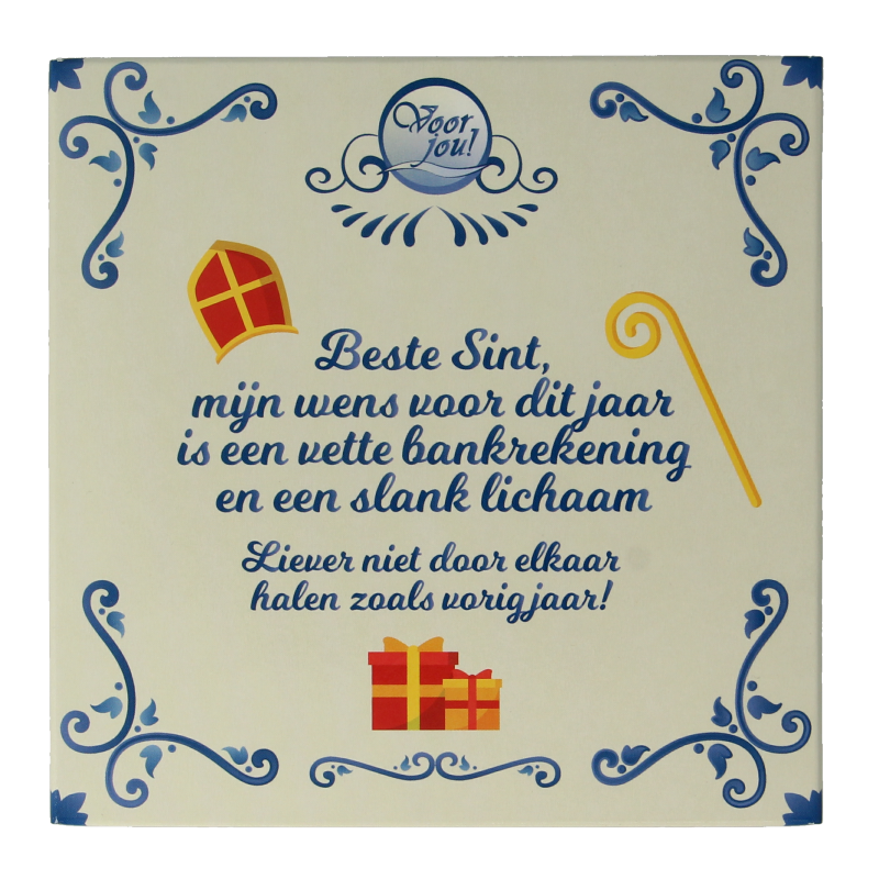 Voor Jou! Wensreep Delftsblauw Sint mijn wens 90 Gram