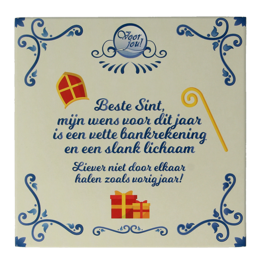 Voor Jou! Wensreep Delftsblauw Sint mijn wens 90 Gram