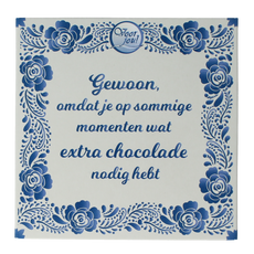 Voor Jou! Wensreep Delftsblauw gewoon omdat 75.00 Gram