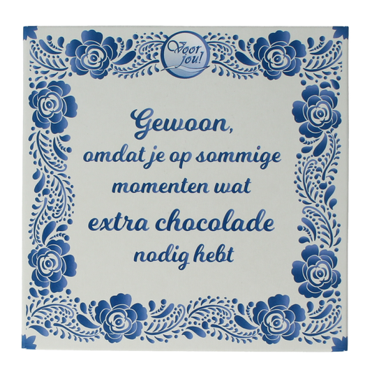 Voor Jou! Wensreep Delftsblauw gewoon omdat 75.00 Gram