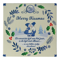 Voor Jou! Wensreep Delftsblauw Kerst merry kissmas 90 Gram