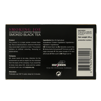 Mr. Jones Smoking joe lapsang souchong 20.00 Zakjes