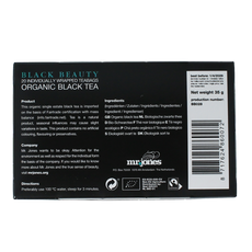 Mr. Jones Black beauty zwarte thee bio 20.00 Zakjes