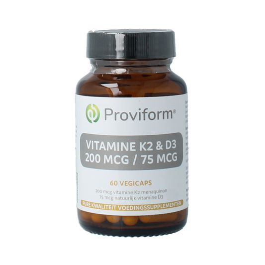 Proviform Vitamine K2 200mcg & D3 75mcg 60 Vegetarische capsules