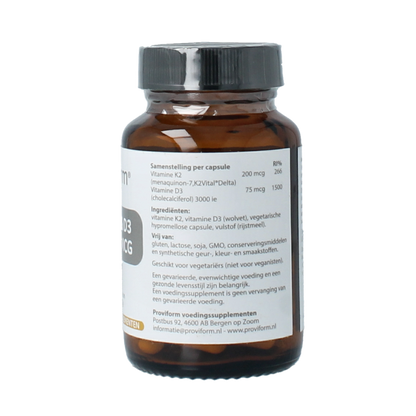 Proviform Vitamine K2 200mcg & D3 75mcg 60.00 Vegetarische capsules