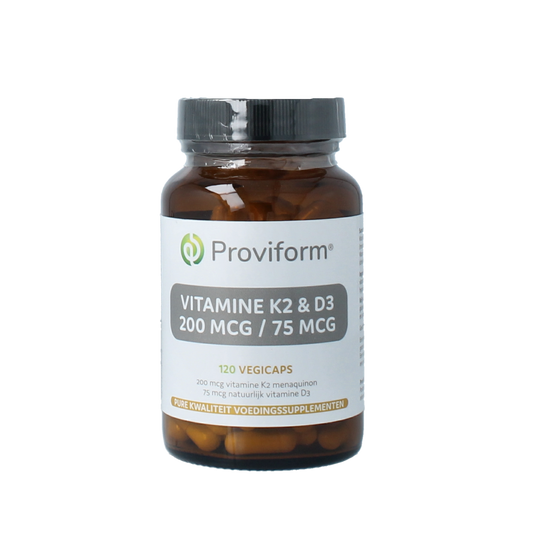 Proviform Vitamine K2 200mcg & D3 75mcg 120.00 Vegetarische capsules
