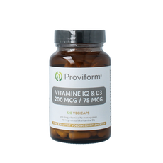 Proviform Vitamine K2 200mcg & D3 75mcg 120 Vegetarische capsules