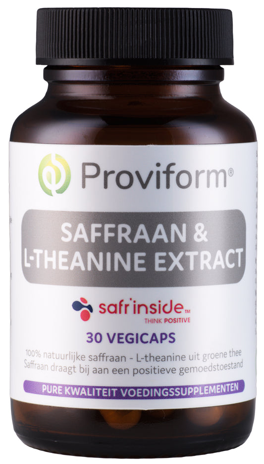 Proviform Saffraan 30mg active & theanine 100mg 30.00 Vegetarische capsules