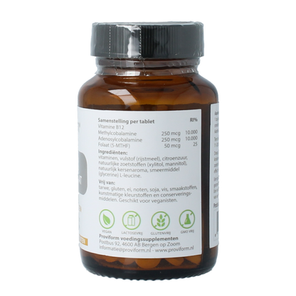 Proviform Vitamine B12 500mcg combi actief folaat 100.00 Zuigtabletten