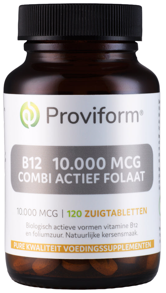 Proviform Vitamine B12 10.000mcg combi actief folaat 120 Zuigtabletten