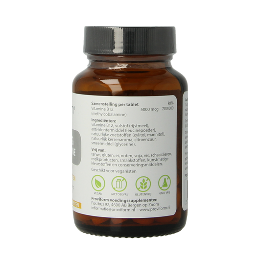 Proviform Vitamine B12 5000mcg methylcobalamine 60.00 Zuigtabletten