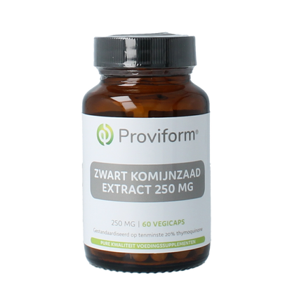 Proviform Zwart komijnzaad 250mg (20% thymoquinone) 60.00 Vegetarische capsules