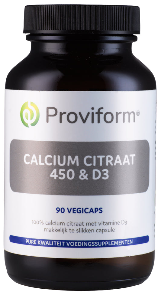 Proviform Calcium citraat 450 & D3 90 Vegetarische capsules