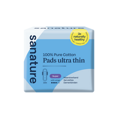 Sanature Maandverband super 100% katoen 10.00 Stuks