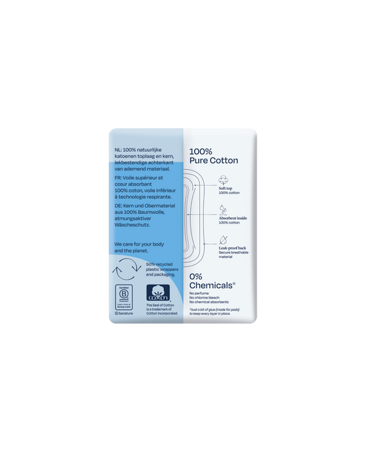 Sanature Maandverband ultra normaal 100% katoen 10.00 Stuks