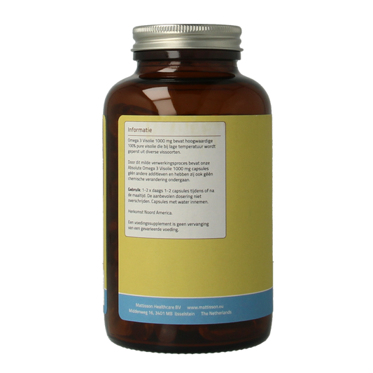 Mattisson Omega 3 visolie 18% EPA 12% DHA 1000mg 120 Capsules