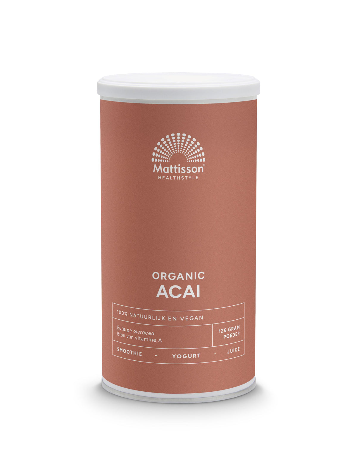 Mattisson Acai poeder Euterpe oleracea organic bio 125.00 Gram
