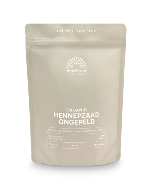 Mattisson Hennepzaad ongepeld bio 400 Gram
