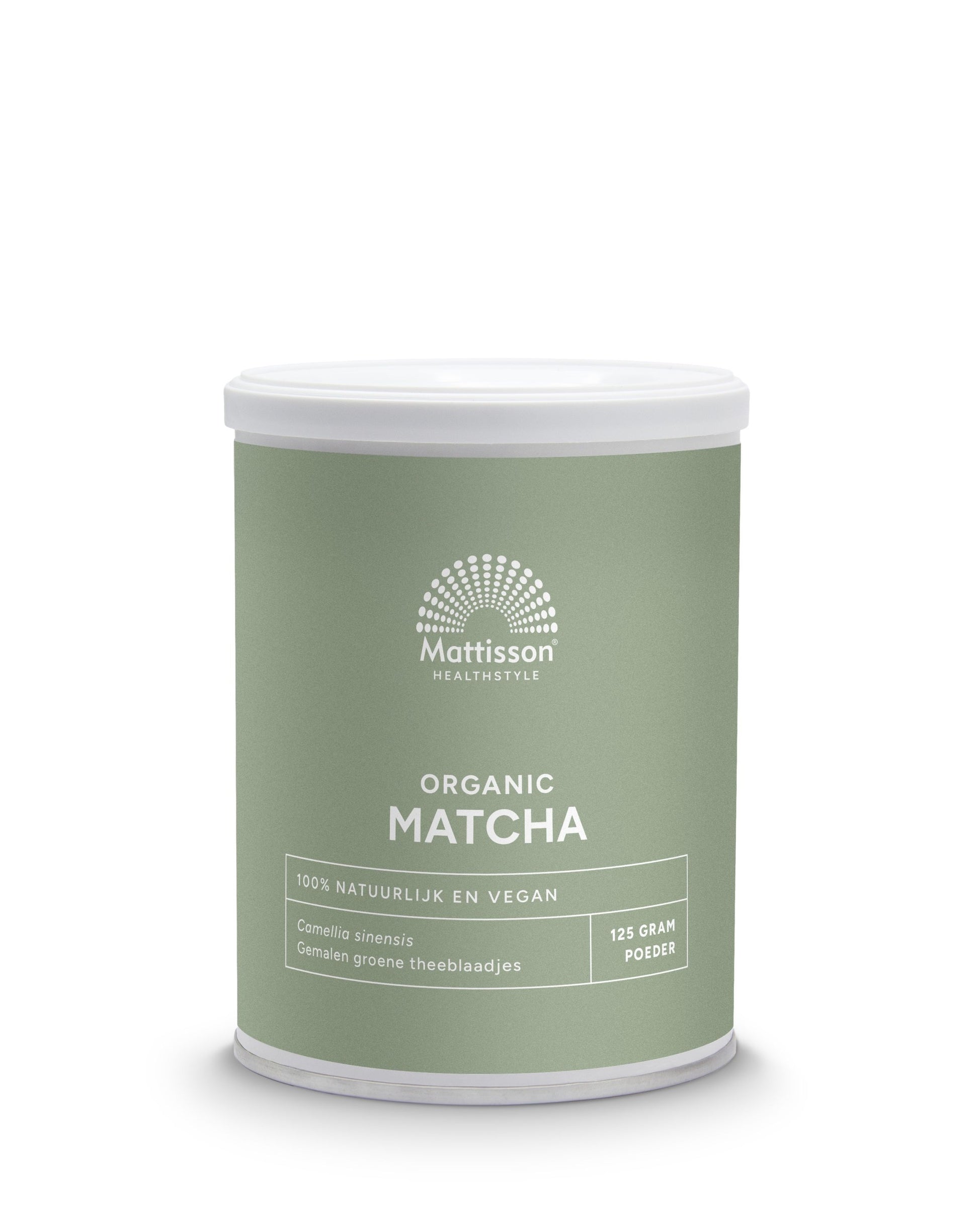 Mattisson Matcha powder poeder green tea bio 125 Gram