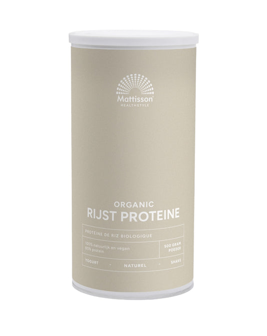 Mattisson Rijst proteine naturel vegan 80% bio 500.00 Gram