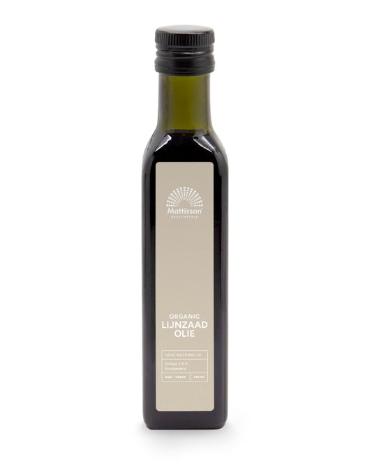 Mattisson Lijnzaadolie koudgeperst bio 250.00 Milliliter