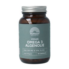 Mattisson Vegan omega 3 algenolie DHA 150mg EPA 75mg 60.00 Vegetarische capsules