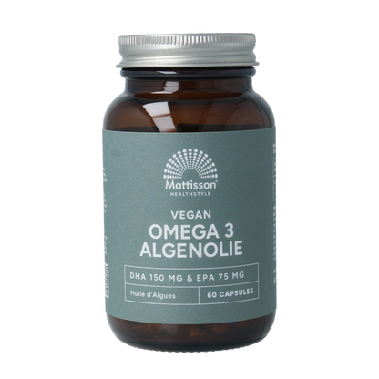 Mattisson Vegan omega 3 algenolie DHA 150mg EPA 75mg 60.00 Vegetarische capsules