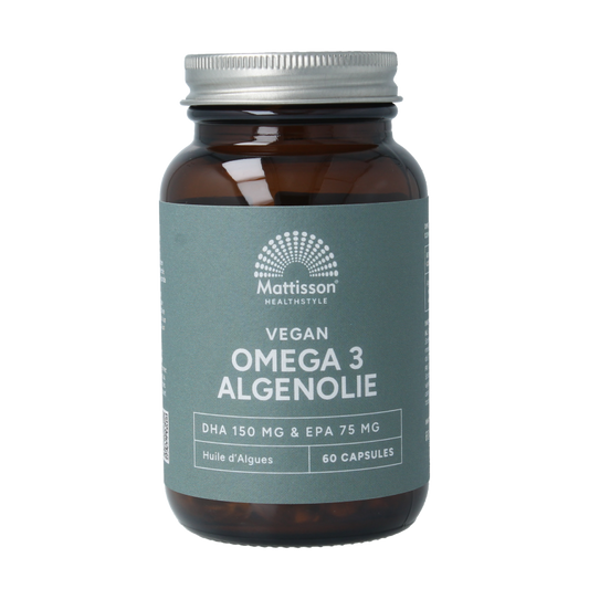Mattisson Vegan omega 3 algenolie DHA 150mg EPA 75mg 60 Vegetarische capsules