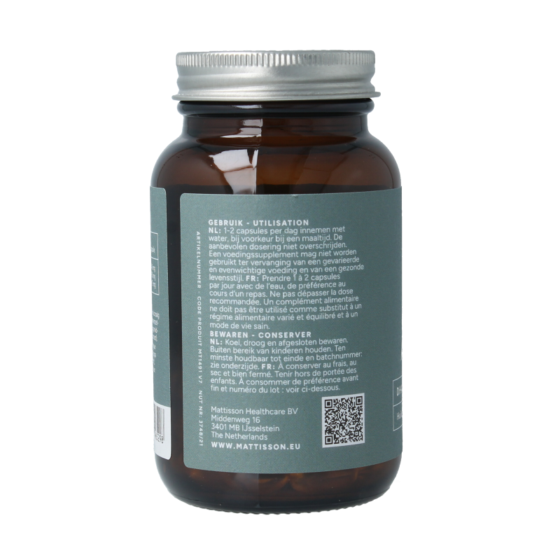 Mattisson Vegan omega 3 algenolie DHA 150mg EPA 75mg 60 Vegetarische capsules