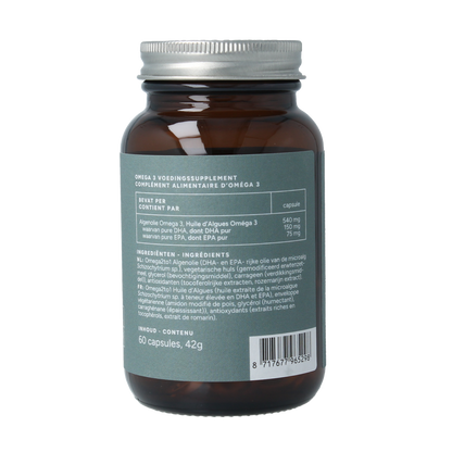 Mattisson Vegan omega 3 algenolie DHA 150mg EPA 75mg 60.00 Vegetarische capsules