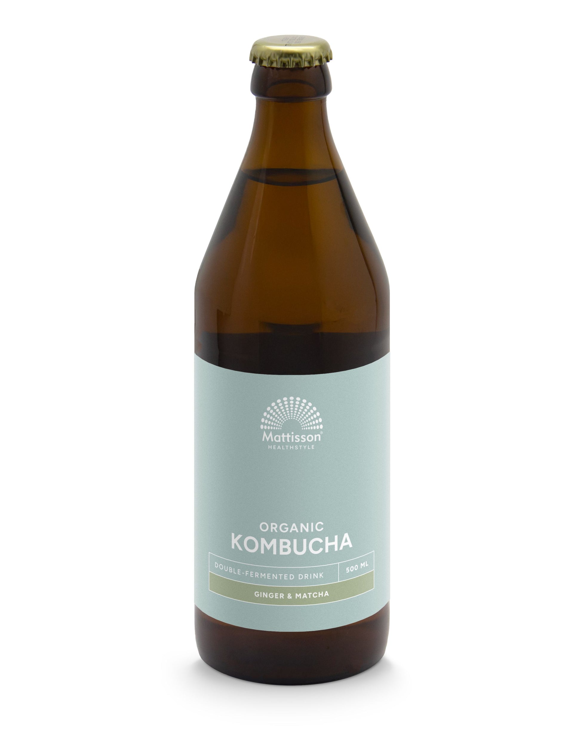 Mattisson Kombucha ginger & matcha double fermented bio 500 Milliliter
