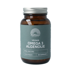 Mattisson Vegan omega-3 algenolie DHA 250mg 60.00 Vegetarische capsules