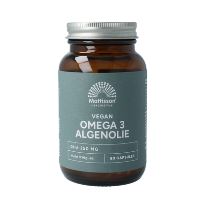 Mattisson Vegan omega-3 algenolie DHA 250mg 60.00 Vegetarische capsules