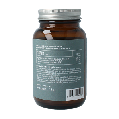 Mattisson Vegan omega-3 algenolie DHA 250mg 60.00 Vegetarische capsules